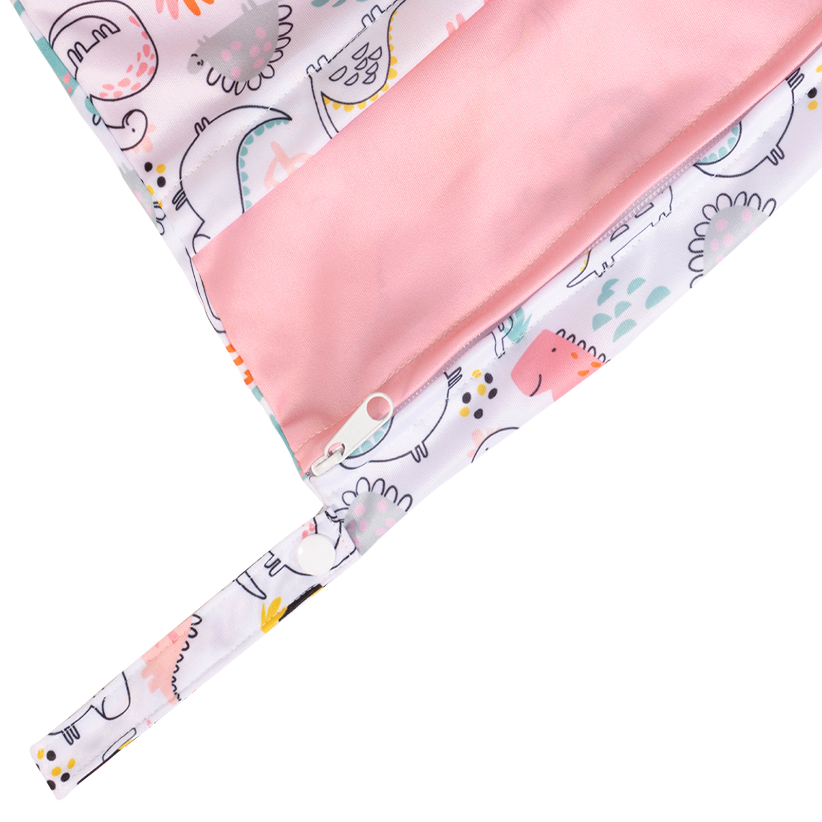 ALVABABY Diaper Wet/Dry Bag Waterproof Reusable with Two Zippered Pockets for Cloth Diapers, Swimsuits, Travel, and Gym (L-YDP129A)