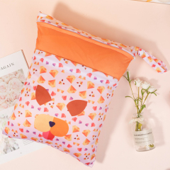 ALVABABY Diaper Wet Dry Bag with Two Zippered Pockets (L-YDP172A)