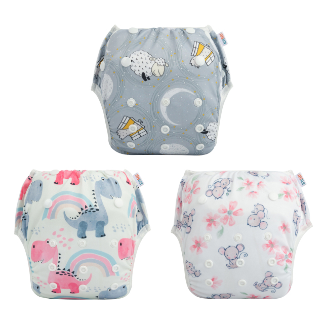 (Facebook live)ALVABABY 2PCS Printed Swim Diapers