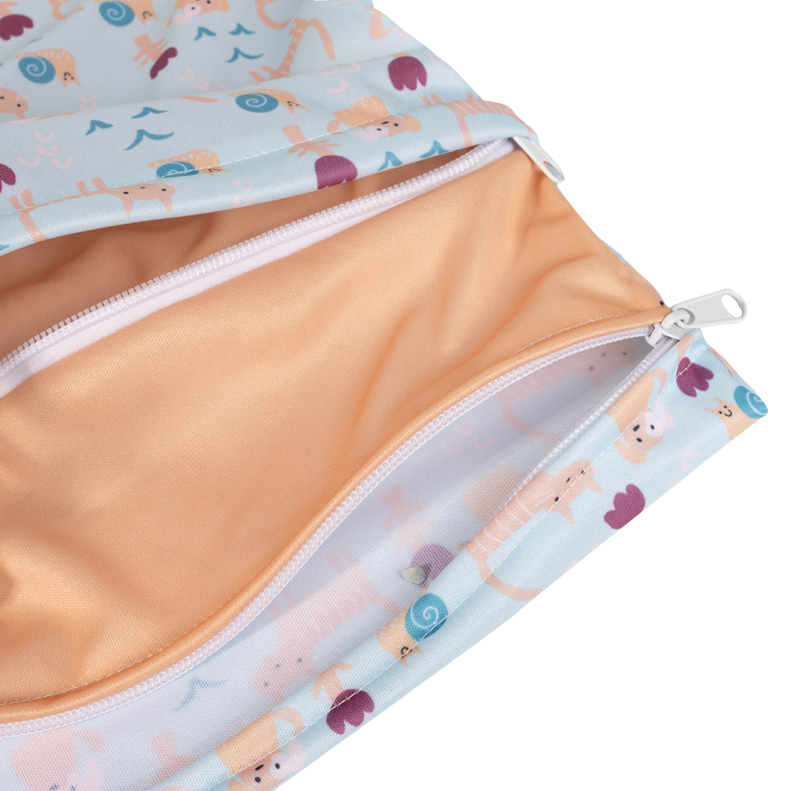 ALVABABY Diaper Wet/Dry Bag Waterproof Reusable with Two Zippered Pockets for Cloth Diapers, Swimsuits, Travel, and Gym (L-YDP152A)