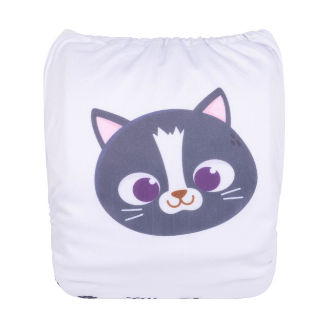 ALVABABY One Size Positioning Printed Cloth Diaper-(YDP187A)