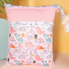 ALVABABY Diaper Wet Dry Bag with Two Zippered Pockets (L-YDP129A)