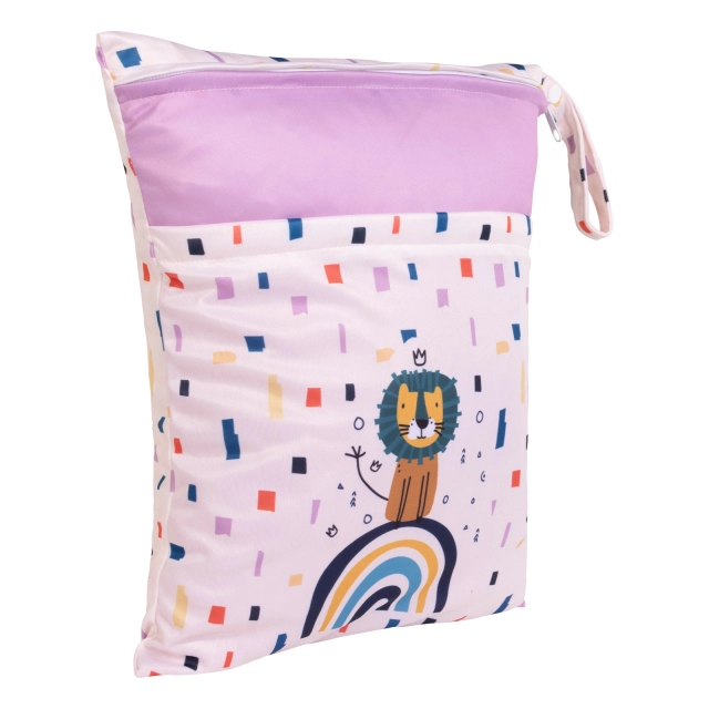 ALVABABY Diaper Wet Dry Bag with Two Zippered Pockets (L-YDP162A)