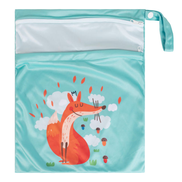 ALVABABY Diaper Wet Dry Bag with Two Zippered Pockets (L-YDP166A)