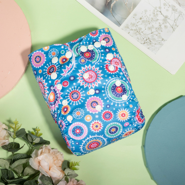 ALVABABY One Size Print Pocket Cloth Diaper-(H430A)