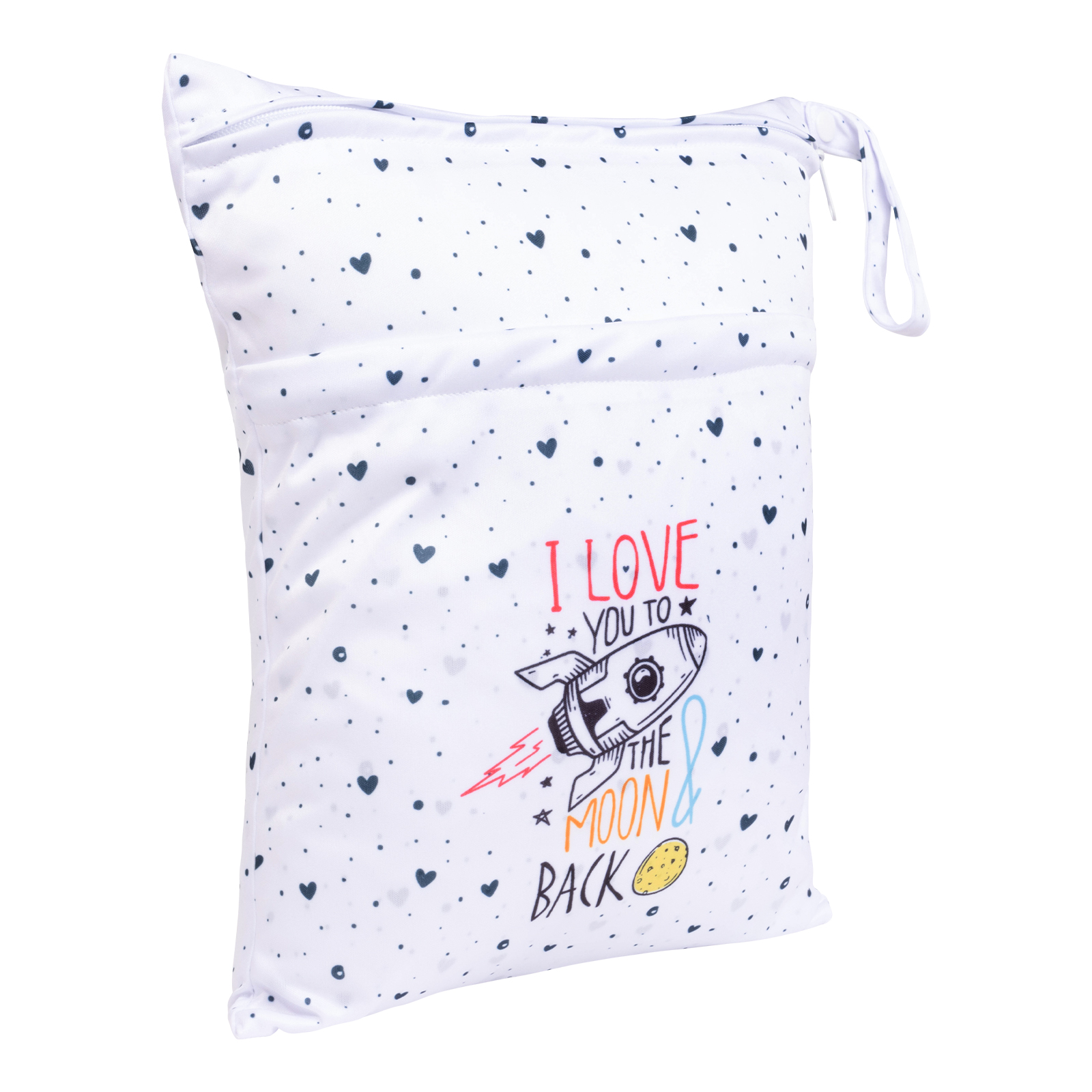 ALVABABY Diaper Wet/Dry Bag Waterproof Reusable with Two Zippered Pockets for Cloth Diapers, Swimsuits, Travel, and Gym (L-YD179A)