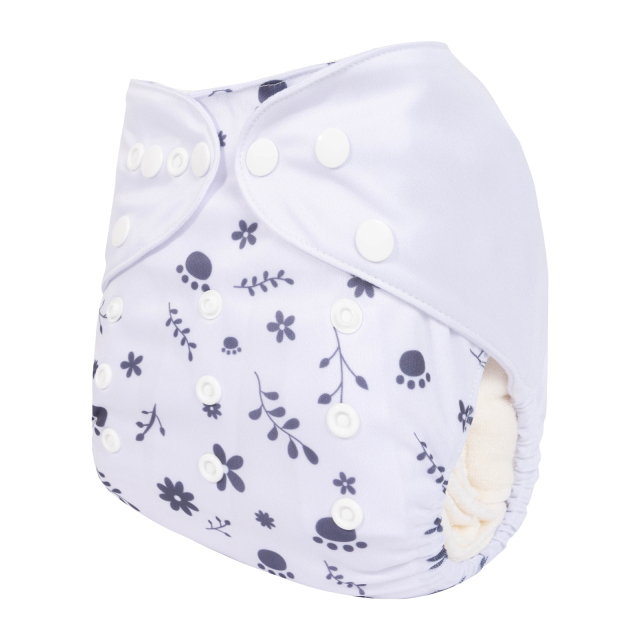 ALVABABY One Size Positioning Printed Cloth Diaper-(YDP187A)