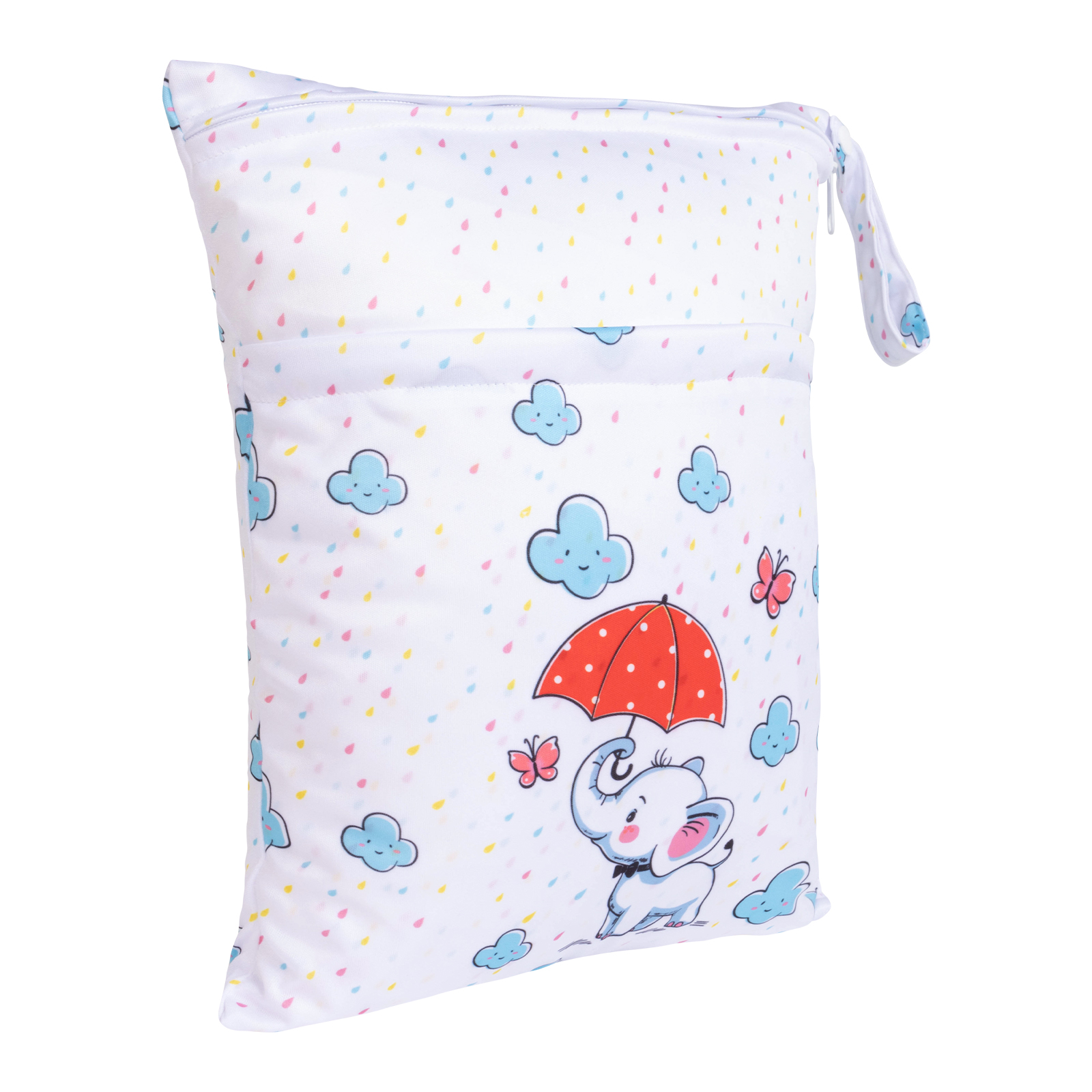 ALVABABY Diaper Wet/Dry Bag Waterproof Reusable with Two Zippered Pockets for Cloth Diapers, Swimsuits, Travel, and Gym (L-YDP35A)