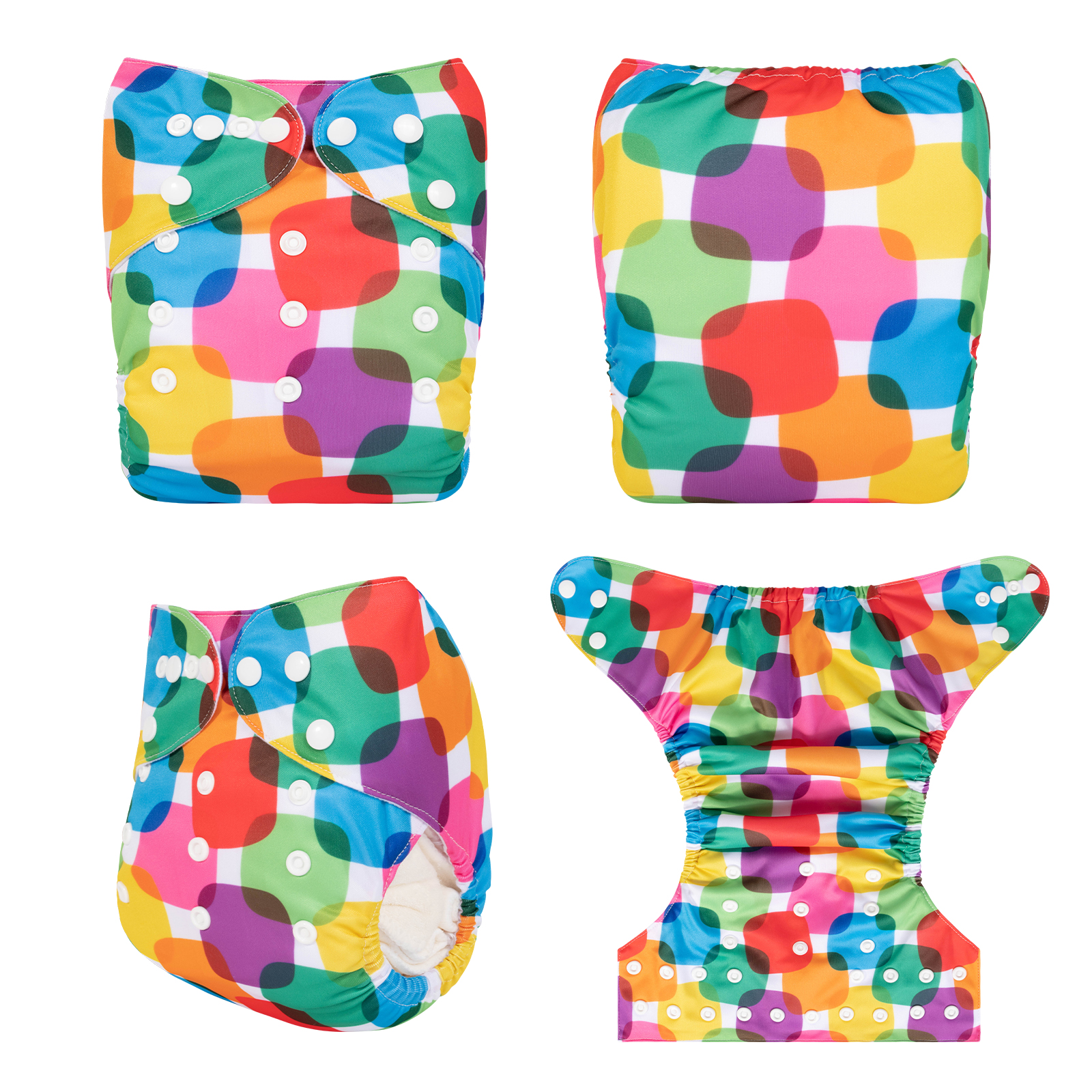 ALVABABY Print Cloth Diaper - One Size Adjustable Washable & Reusable Diaper for Babies and Toddlers (H431A)