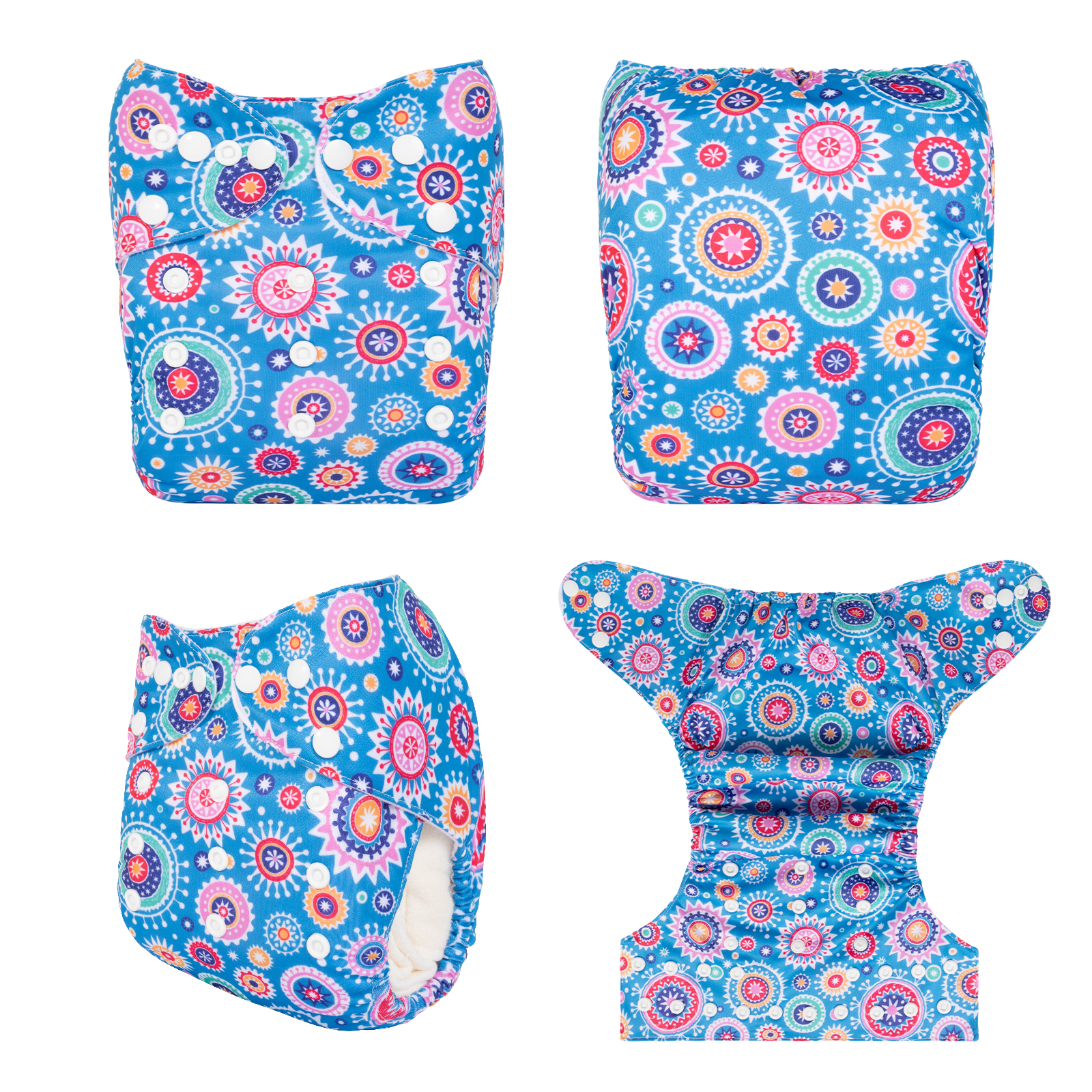 ALVABABY Print Cloth Diaper - One Size Adjustable Washable & Reusable Diaper for Babies and Toddlers (H430A)