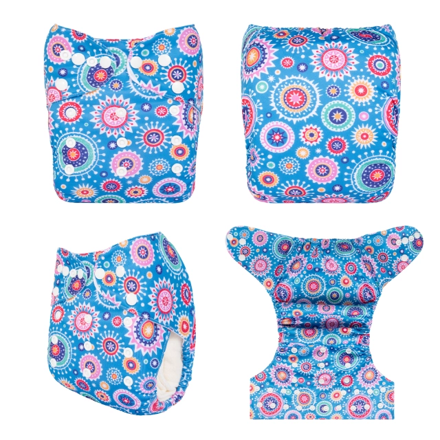 ALVABABY One Size Print Pocket Cloth Diaper-(H430A)