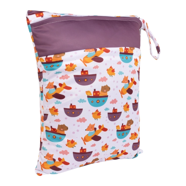 ALVABABY Diaper Wet Dry Bag with Two Zippered Pockets (L-YD67A)