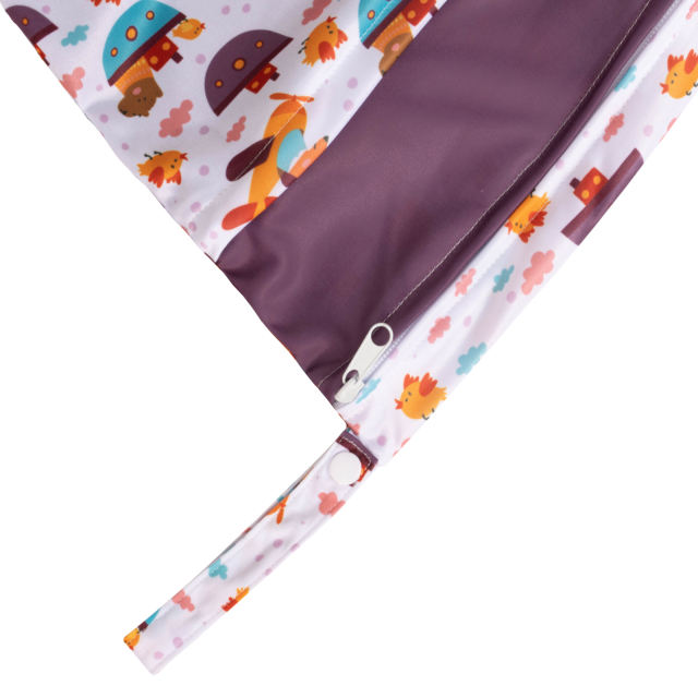 ALVABABY Diaper Wet Dry Bag with Two Zippered Pockets (L-YD67A)