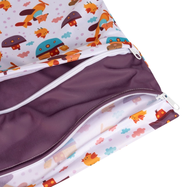 ALVABABY Diaper Wet Dry Bag with Two Zippered Pockets (L-YD67A)