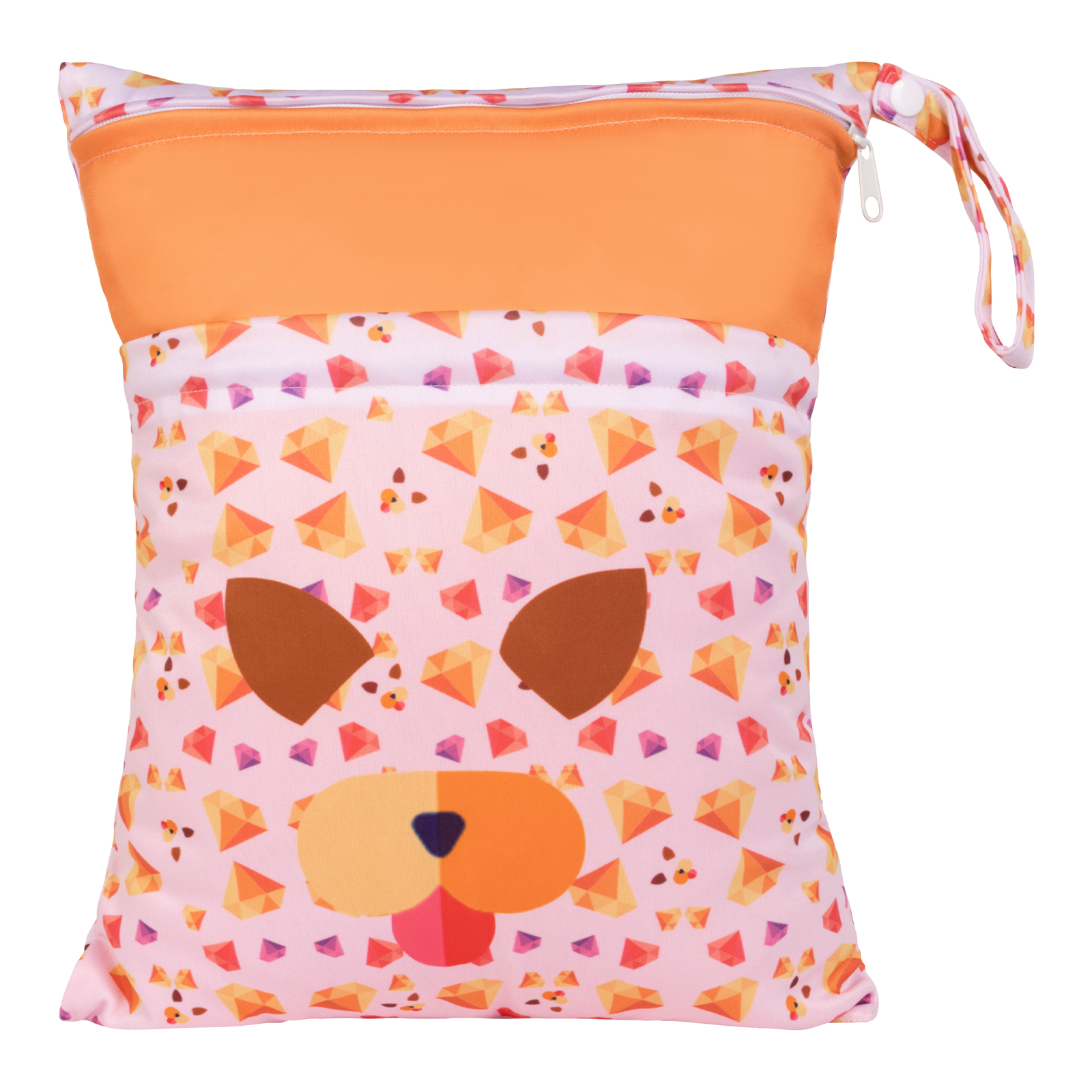 ALVABABY Diaper Wet/Dry Bag - Waterproof Reusable Bag for Cloth Diapers, Swimsuits, Travel, and Gym (L-YDP172A)