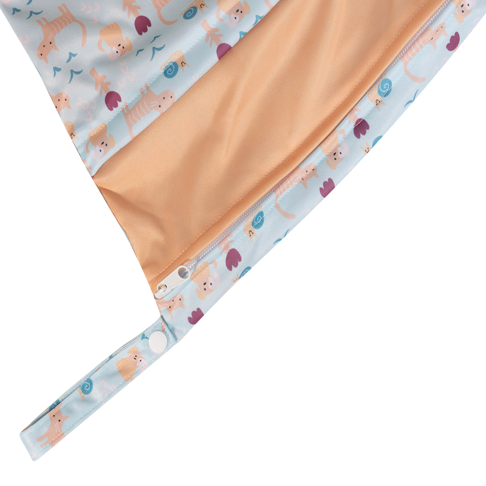ALVABABY Diaper Wet/Dry Bag Waterproof Reusable with Two Zippered Pockets for Cloth Diapers, Swimsuits, Travel, and Gym (L-YDP152A)