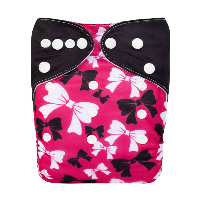 ALVABABY One Size Positioning Printed Cloth Diaper-(YDP186A)