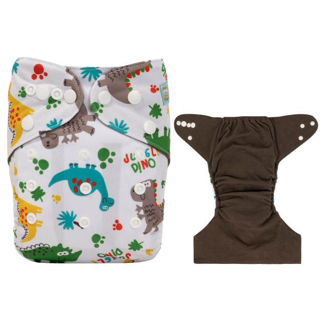 ALVABABY Bamboo Charcoal Diaper with one 4-layer Charcoal Insert  (CH-H147A)
