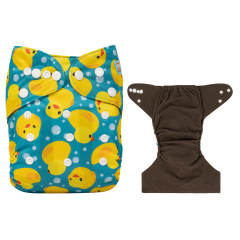 (New arrival) ALVABABY Bamboo Charcoal Diaper with one 4-layer Charcoal Insert