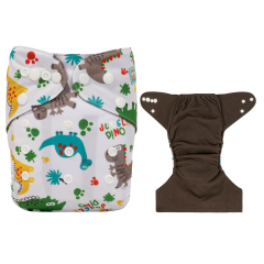 (New arrival) ALVABABY Bamboo Charcoal Diaper with one 4-layer Charcoal Insert