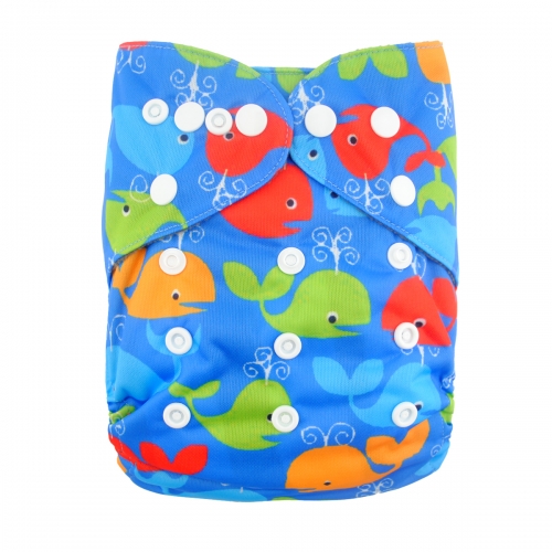 (All patterns) ALVABABY Bamboo Charcoal Cloth Diaper 1.0 with one 4-layer Charcoal Insert