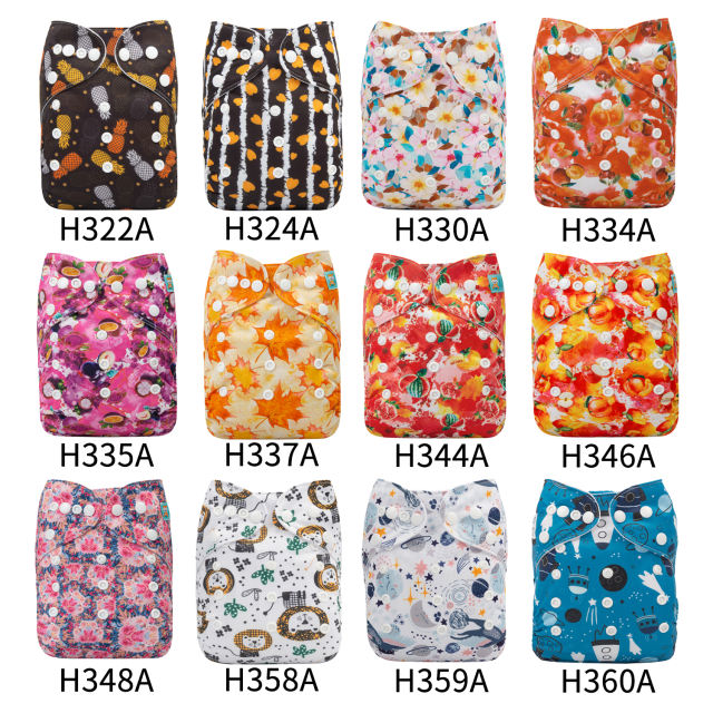 (Multi-packs) 50PCS One Size Regular Print Diapers