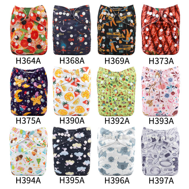 (Multi-packs) 20PCS One Size Regular Print Diapers
