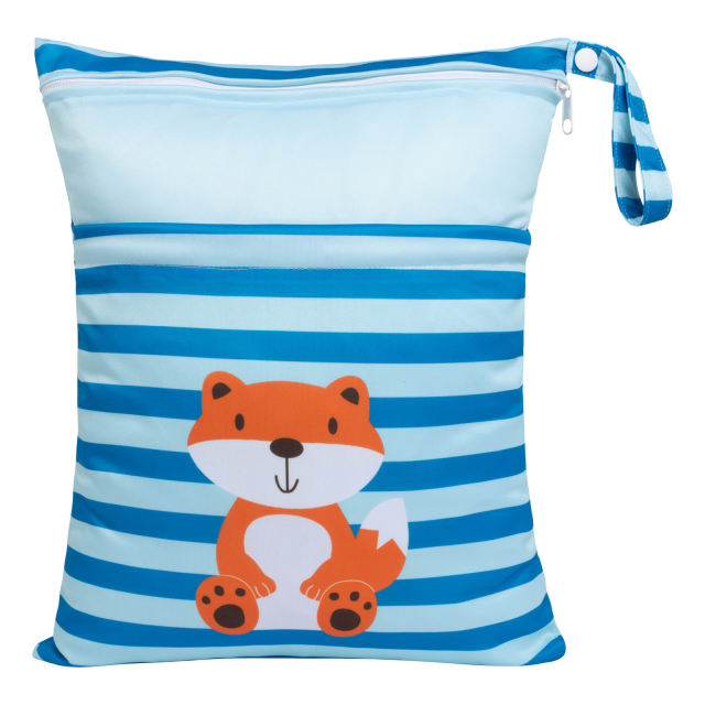 (New arrivals) ALVABABY Diaper Wet Dry Bag with Two Zippered Pockets