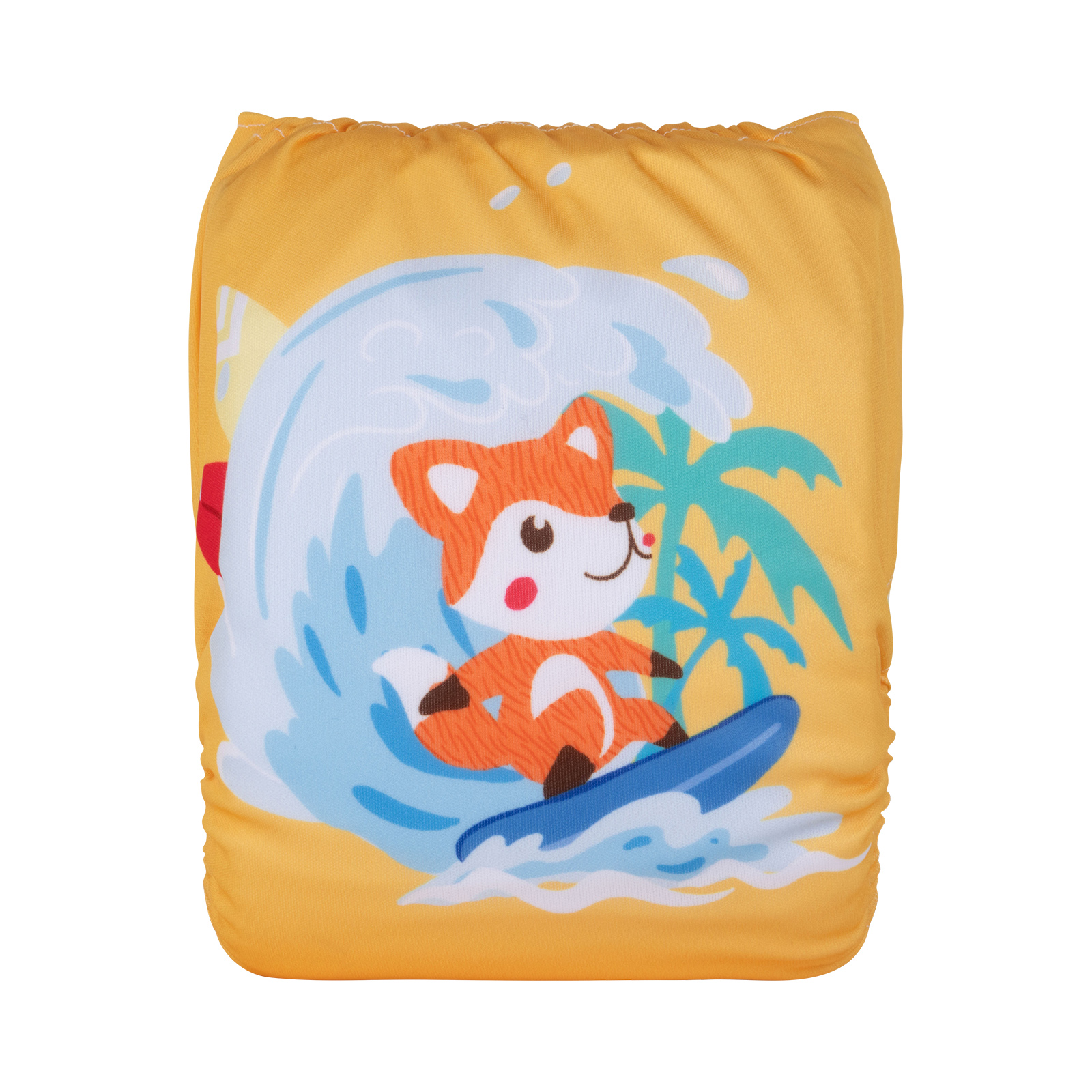 ALVABABY Positioning Cloth Diaper - One Size Adjustable Washable & Reusable Diaper for Babies and Toddlers (ALVA Fox, YDP188A)