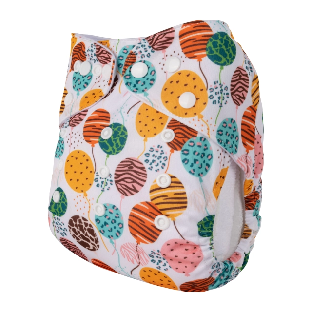 ALVABABY One Size Positioning Printed Cloth Diaper-Balloon(YDP190A)