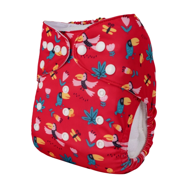 ALVABABY One Size Positioning Printed Cloth Diaper-(YDP193A)