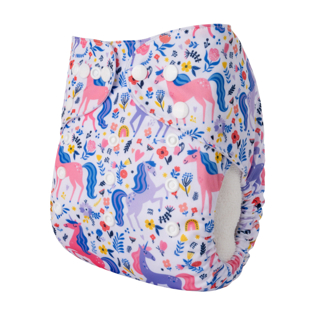 ALVABABY One Size Positioning Printed Cloth Diaper-Horse(YDP192A)