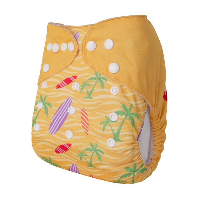 ALVABABY One Size Positioning Printed Cloth Diaper-ALVA Fox(YDP188A)