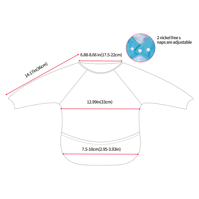 ALVABABY 2.0 Waterproof Long Sleeve Bibs -(2WDS04)