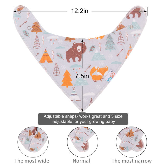 ALVABABY Baby Drool Bandana Bibs 8 Pieces