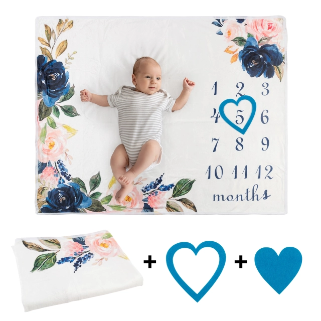 (10 patterns) Baby Monthly Milestone Blanket Photography Background Blanket Multifunctional Blanket