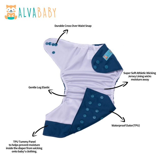 ALVABABY AWJ Diaper with Tummy Panel -(WJT-B38A)