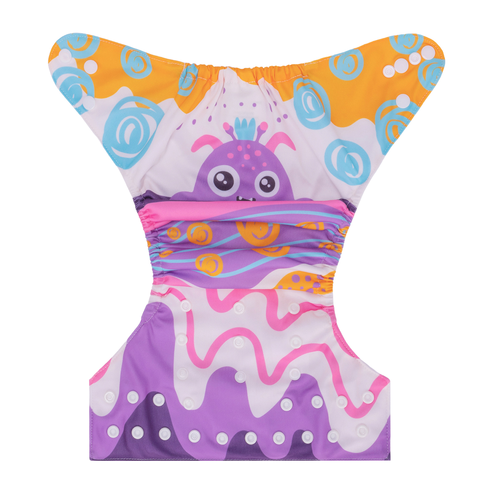 ALVABABY Positioning Cloth Diaper - One Size Adjustable Washable & Reusable Diaper for Babies and Toddlers (YDP198A)