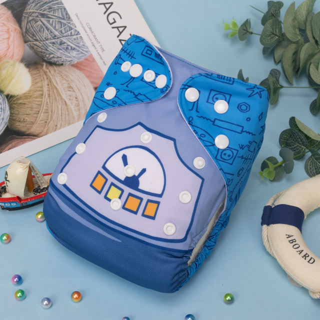 ALVABABY One Size Positioning Printed Cloth Diaper-ALVA(YDP197A)