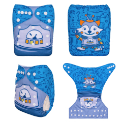 ALVABABY One Size Positioning Printed Cloth Diaper-ALVA(YDP197A)