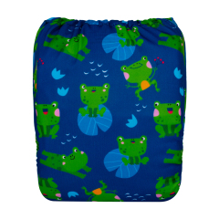 ALVABABY One Size Positioning Printed Cloth Diaper-Frogs(YDP196A)