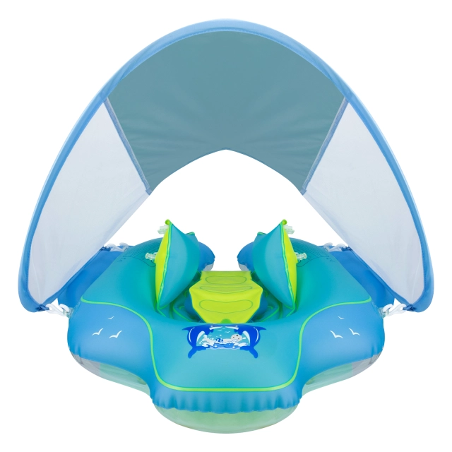 Inflatable Baby Swimming Float with Sun Canopy Baby Swim Ring Pool Float (SF01)