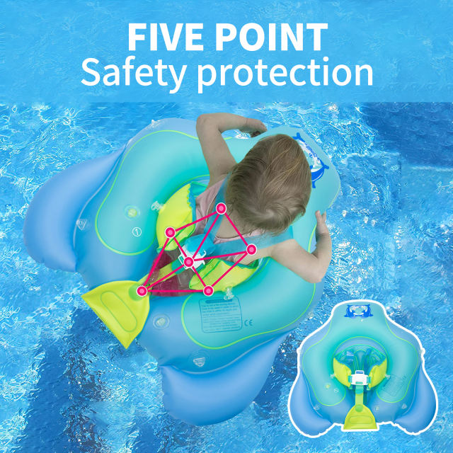 Inflatable Baby Swimming Float with Sun Canopy Baby Swim Ring Pool Float (SF01)