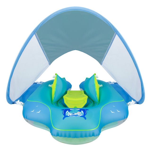 Inflatable Baby Swimming Float with Sun Canopy Baby Swim Ring Pool Float (SF01)