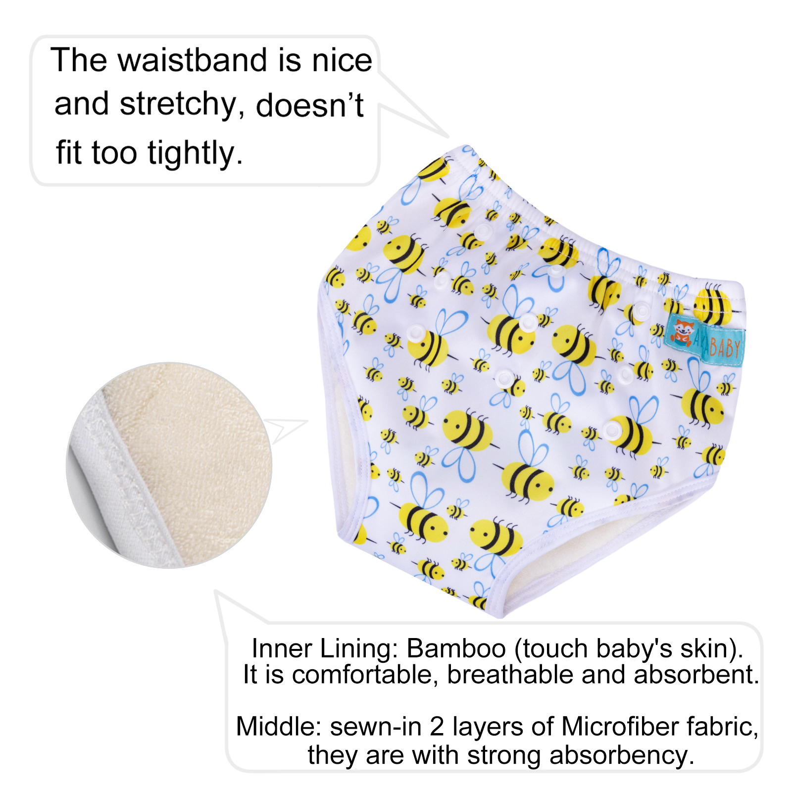 ALVABABY Printed Toddler Training Pant Training Underwear for Potty Training (XH117)
