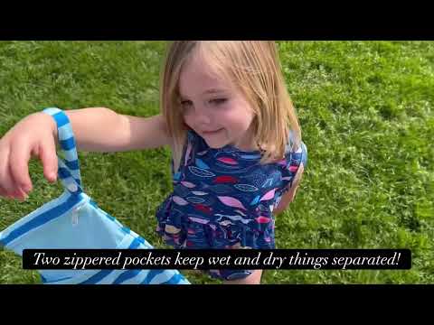 ALVABABY Diaper Wet/Dry Bag Waterproof Reusable with Two Zippered Pockets for Cloth Diapers, Swimsuits, Travel, and Gym (L-YDP152A)