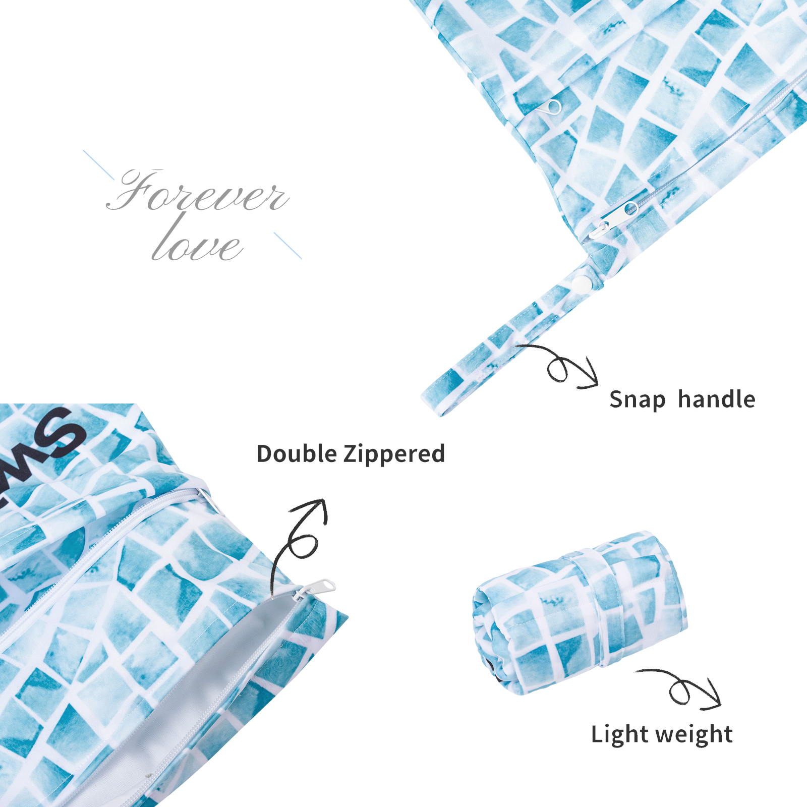 ALVABABY Waterproof Diaper Wet/Dry Bag for Swimsuit (LD54A)