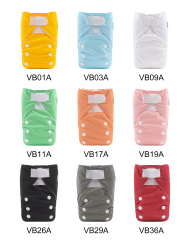 (Father's day)ALVABABY Newborn Velcro Pocket Diaper Hook&Loop Cloth Diaper-with microfiber insert