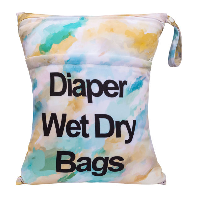 (New arrivals) ALVABABY Printed Wet Dry Bag with Two Zippered Pockets