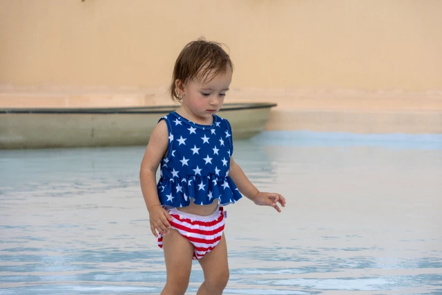 ALVABABY Toddler Baby Girl Summer Swim Suit, Infant Bathing Suit Swimwear Sleeveless,Tankini Swimwear (09)